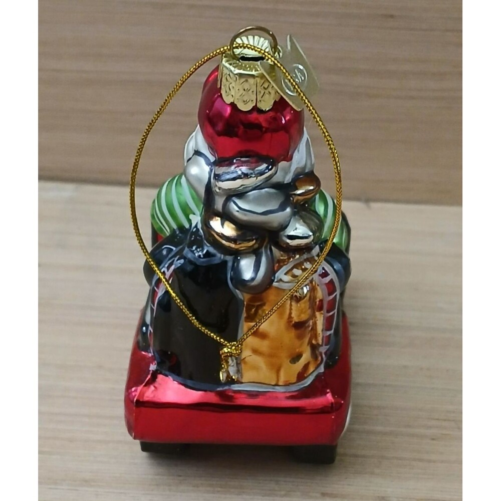 Santa Claus Driving Golf Cart "I love Golf" Glass Christmas Ornament Gift Idea - Picture 7 of 11
